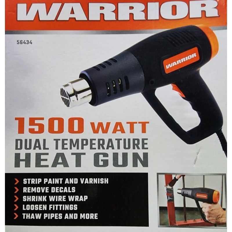 WARRIOR 1500 Watt 11 Amp Dual Temperature Heat Gun heat