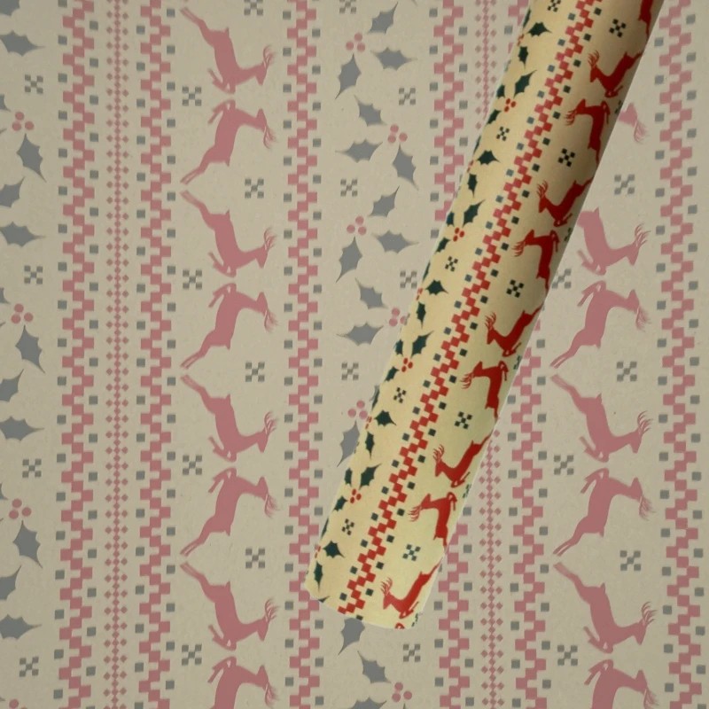 Vintage Kraft Gift Wrapping Paper for Birthdays and Holidays –