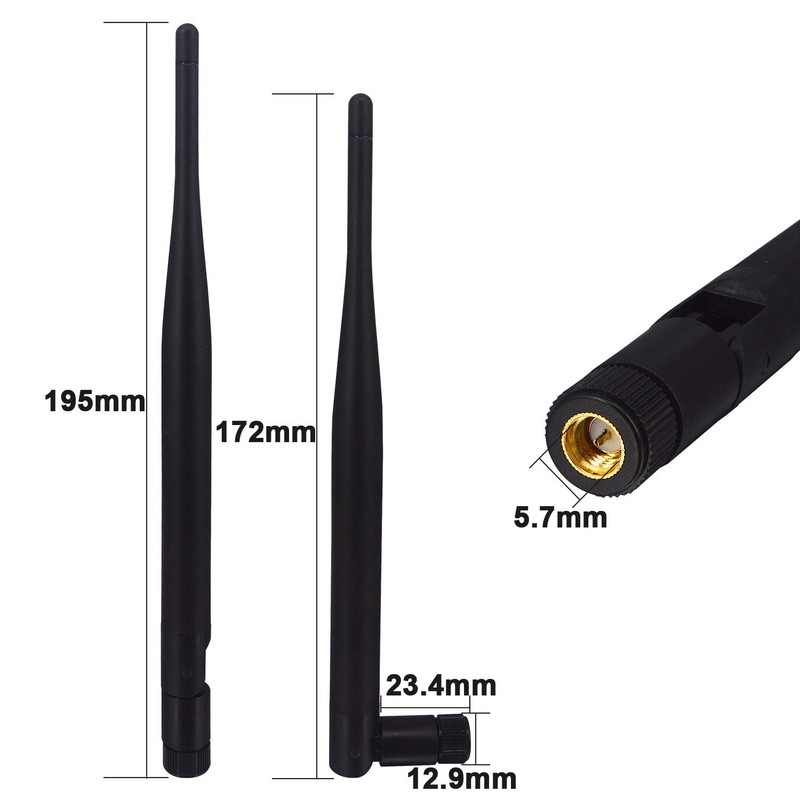 WiFi 6 / 5G Router Antennas, Dual Band 5GHz 8dBi