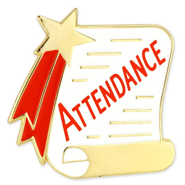 PinMart Attendance Scroll School Award Lapel Pin – Scholar Reward