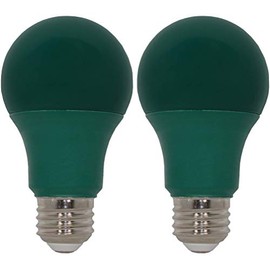 Green Light Bulb to Honor Victims | LED 60W Equal A19 E26 Base | Fits Exterior Fixtures, Green Light Color (Pack of 2 Bulbs)