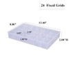 BangQiao 2 Pack Fixed 24 Grids Clear Plastic Organizer Sorting