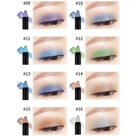 16 Colours Eyeshadow Pen Eyeshadow Pencil Eyeshadow Set Eyeshadow Pen Eyeshadow Stick Shiny Shadow Sticks Waterproof Durable Quick Drying Makeup Gift for Women