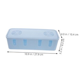 Operitacx 2PCS Desk Cable Organizer Box High Capacity Power Strip Storage Tangle for Charging Cables Durable Cord Management for Tidy Workspace Suitable for Office and Home Use