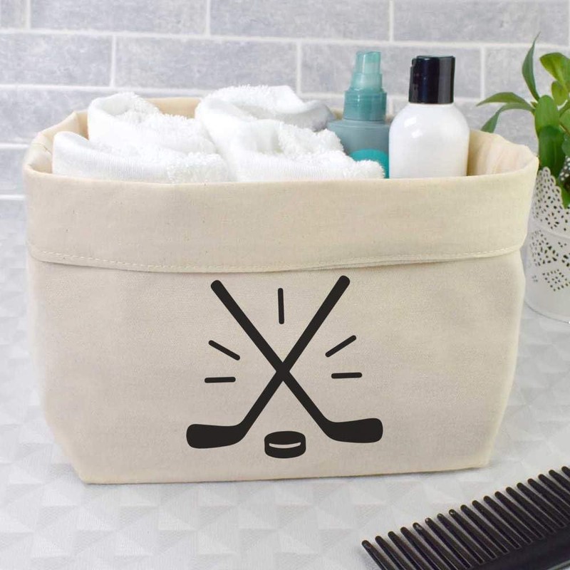Azeeda Large 'Hockey Sticks and Puck' Canvas Organiser/Storage Bag (OR00040753)