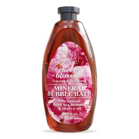 Dead Sea Collection Bubble Bath for Women and Men - with Cherry Oil and Pure Minerals - Nourishing and Moisturizing Skin - 33.8 Fl. Oz