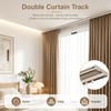 Double Curtain Track Ceiling Mount Silent Smooth, Aluminum Construction, Ideal