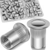 Vifmy M5 Rivet Nuts, 100 Pieces Flat Head Rivet Nuts