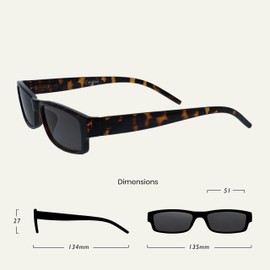 OPULIZE Brown Tortoiseshell Lightweight Reading Sunglasses UV400 Mens Womens S32-2 +2.50