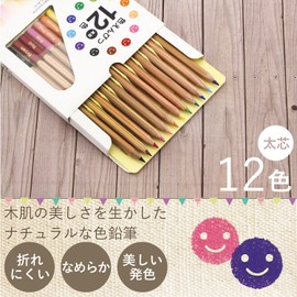 Shachihata ZCP-12C Colored Pencil, Thick Core, 12 Colors