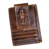 Le'aokuu W1015 Men's Genuine Leather Wallet Dollar Clip Money Clip