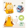NICI Children's Backpack Yellow 2 in 1 with Cuddly Toy