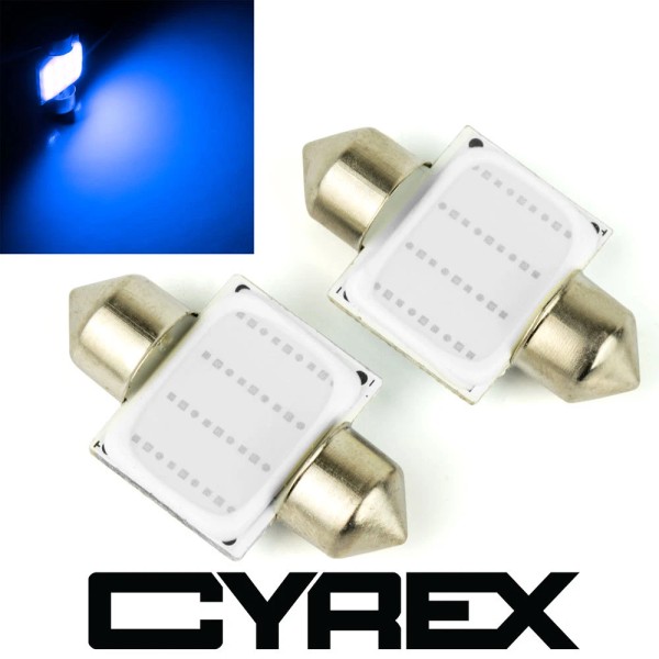 SICKSPEED 2PC 31MM HID-STYLE BLUE LED LIGHT BULB T10 6W