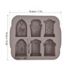Molde de silicona con 6 tumbas ideal para halloween paratus