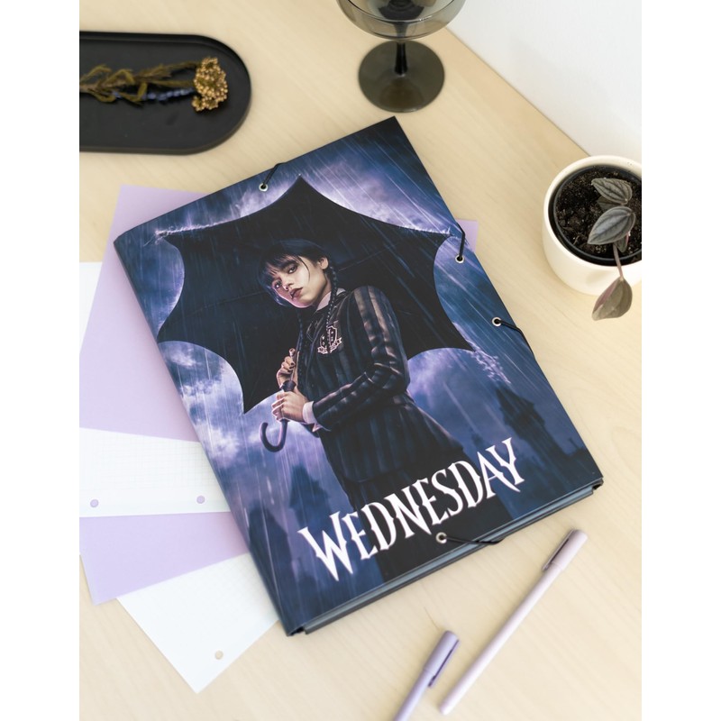 Grupo Erik A4 Portfolio Folder A4 Wednesday Addams Fan Item