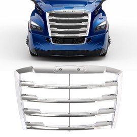 JMTAAT Front Grille Compatible with 2018-2024 Freightliner Cascadia Grill Replacement for A1720801006 Plastic(ABS) Chrome Silvery