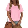 Womens T Shirts V Neck Short Sleeve Summer Tops Casual