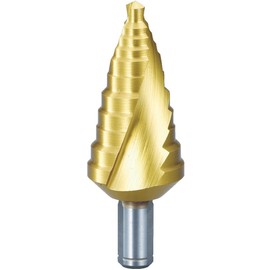 TRUSCO TSDSC27 Step Drill, 2-Blade Titanium Coating, 0.2 - 1.1 inches (6 - 27 mm), Number of Steps: 11