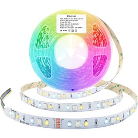 GIDEALED GIDEALED 24V RGBWW LED strip 10m/roll, dimmable RGB cold white? Warm white (2700K-6000K) SMD5050 6 wire full color ambient daylight RGBCCT light strip plus, only non-waterproof RGBWW LED strips
