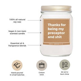 You Nique Designs Gifts for Nurse Preceptor Appreciation Candle 8oz Nurse Preceptor Gift - Nurse Preceptor Gifts from Student, Coworkers - Nursing Preceptor Gift Idea, Décor (Lavender & Vanilla)