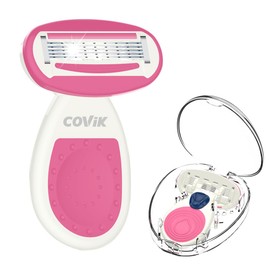COVIK Mini Razor for Women Travel Razors for Shaving 5 Blade Ladies Razors (Body + Case + Storage Bag)