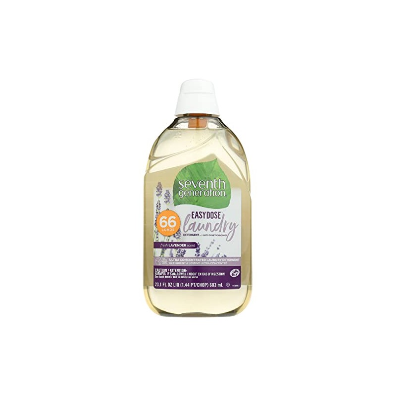 Seventh Generation Easy Dose Laundry Concentrated Liquid Detergent, Lavender, 23.1
