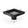 Bathroom Black Stainless Steel 6x6 Tile Insert Floor Drain Hidden