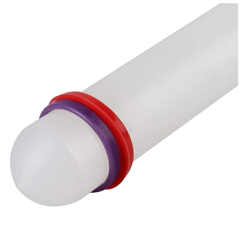 AKORD 23 cm/9'' Non-Stick Sugarcraft Fondant Rolling Pin with Guide