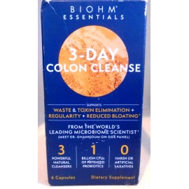 Unbranded BIOHM Essentials 3-Day Colon Cleanse, Natural Waste & Toxin Elimination, 6 Ct