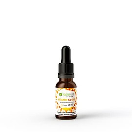 Vitamin K2+D3 Tropfen, 15 ml, VITALSTOFFWERK®, Vitamin K2 und D3, Sonnenvitamin, Tagesportion entspricht 2 Tropfen, hohe Bioverfügbarkeit, vegan, essentiell für die Gesundheit
