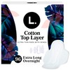 L. Ultra Thin Pads for Women, Overnight Absorbency, Organic Cotton