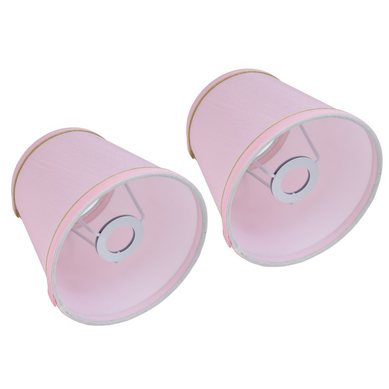2PCS European Style E14 Lamp Shade Pink Lampshade for Chandelier