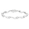Hdiamonds Sterling Silver Diamond Heart Bracelet