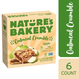 Nature's Bakery Oatmeal Crumble Apple Bars, 1.41 Oz, 6 Ct