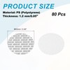 PATIKIL 63mm/2.48" Foam Lid Liner, 80Pcs Adhesive Round PS Pressure