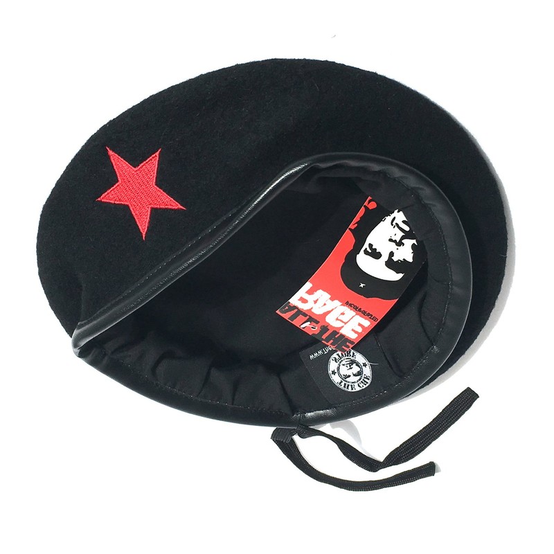 Che Guevara Store Black Military Beret with Red Star -