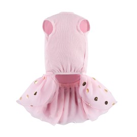 Dog Princess Dress Cute Lace Tutu Skirt, Puppy Wedding Clothes for Small Medium Dog Chihuahua Pitbulls(Pink,X-Small)