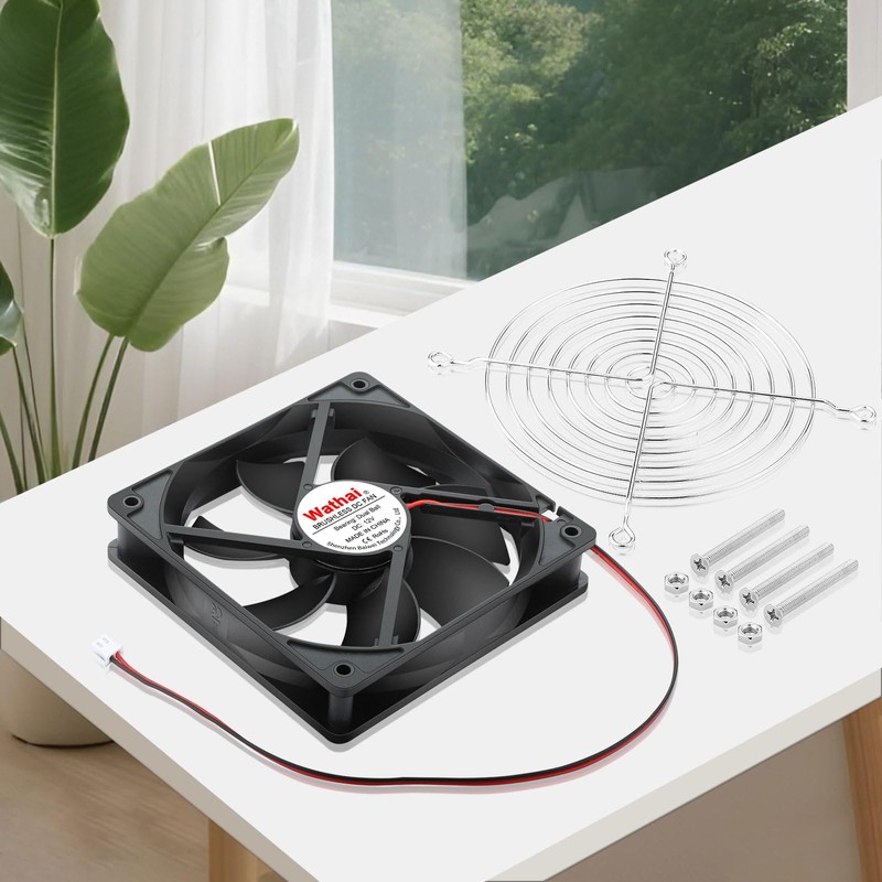 Wathai 120mm x 25mm 12V DC Brushless Cooling Fan Dual