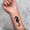 4 x 'Stitched Seahorse' Temporary Tattoos - Water Resistant, Skin-Safe,
