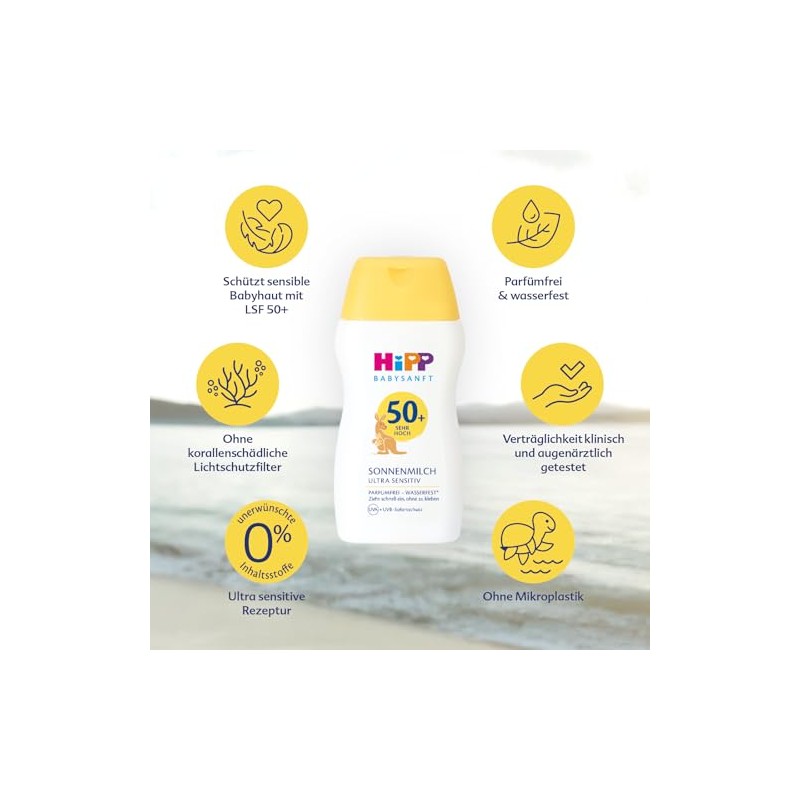 HiPP Babysanft Sun Lotion SPF50+, 200 ml