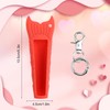 Lippenbalsamhalter Schlüsselanhänger, Tragbare Silikon Lippenbalsam Schutzhülle mit Schlüsselanhänger Kompatibel mit