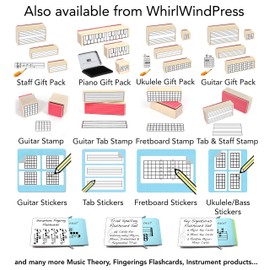 Bass Clef Staff Stickers (75 Pack) Great for Music Teachers!