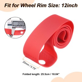HARFINGTON 4pcs Bicycle Rim Strip 12" x 20mm PVC Bike Tire Liner Bicycle Wheel Rim Tape Inner Tube Tape Anti-Scratched Guard Cushion Pad Protector for Road MTB Mountain Bike