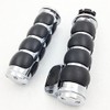 HTT Chrome Rubber Hand Grips 1" Pair For HD FXDWG