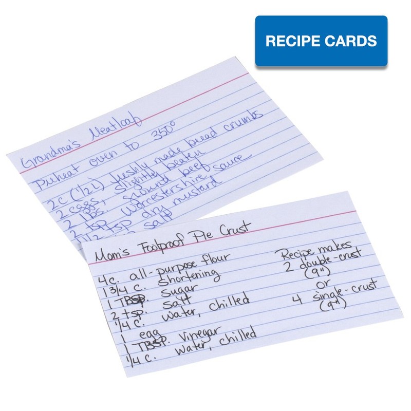 Mead Lined Index Cards, Note Cards, Ruled, 100 Count, 3"