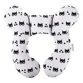 Baby Travel Pillow, KAKIBLIN Toddler Head and Neck Support Baby Neck Pillow for Car Seat, Pushchair, Grey