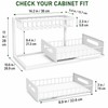 2-Tier Under Sink Organizer Pull-Out Sliding Drawer Rack, White