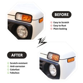 YIWANG Fog Light Protection Frame Aluminium Alloy 2 Pieces for NIVA Accessories Rear Tail Light Protection Frame Trim (Fog Light-C)