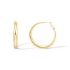 CoBi Thick Oval Hoop Earrings for Women, Big Chunky Hoops,
