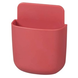 Txibikn Fashion Multifunctional Plastic Remote Control Mounted Box Phone Pen Holder Small ToolHolder Wall Mounted Boxfor Home Office Bedroom School (1Red)